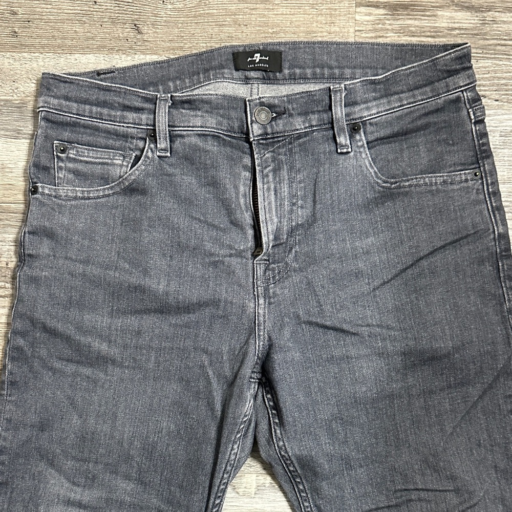 7 For All Mankind Men's Slim Jeans in Gray